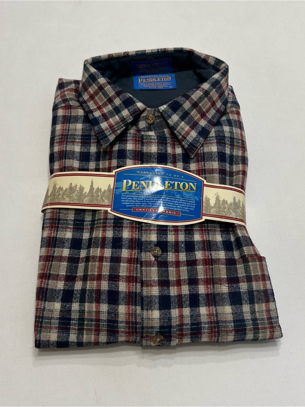 Brand New With Tags Pendleton Wool Button Up Flannel Shirt Long Sleeve Large